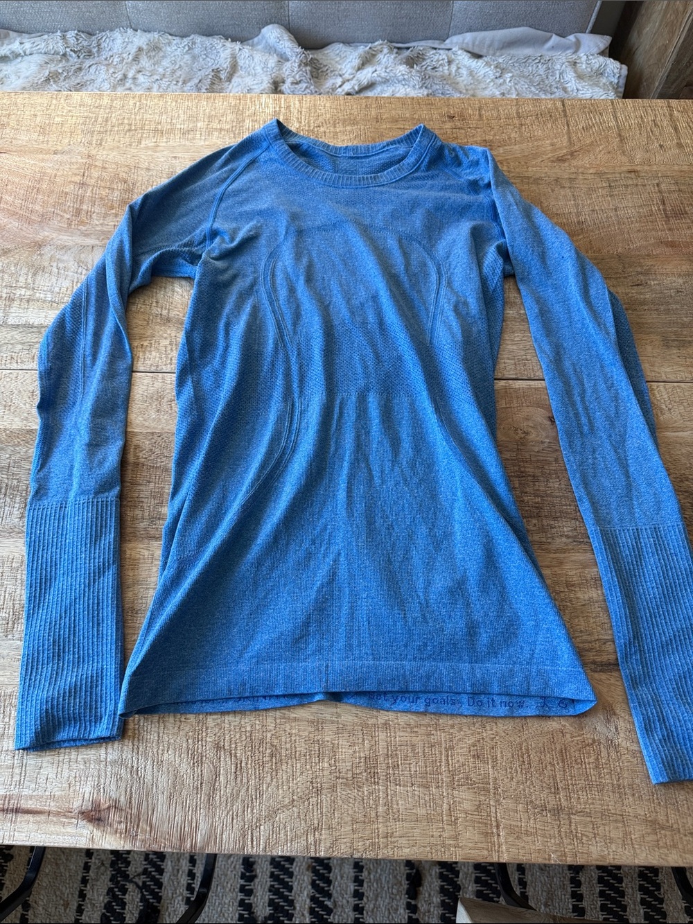 lululemon athletica Long Sleeve Scoop Neck Top in Blue